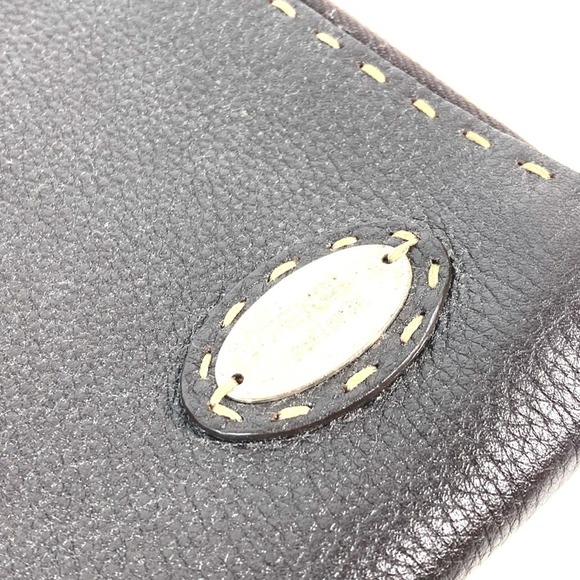 FENDI Selleria L-shaped clutch bag in leather for men, dark brown - Picture 4 of 11